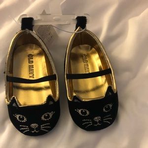 Infant Old Navy Velvet Kitty Critter Flats